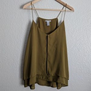 Green H&M Ruffled Tank